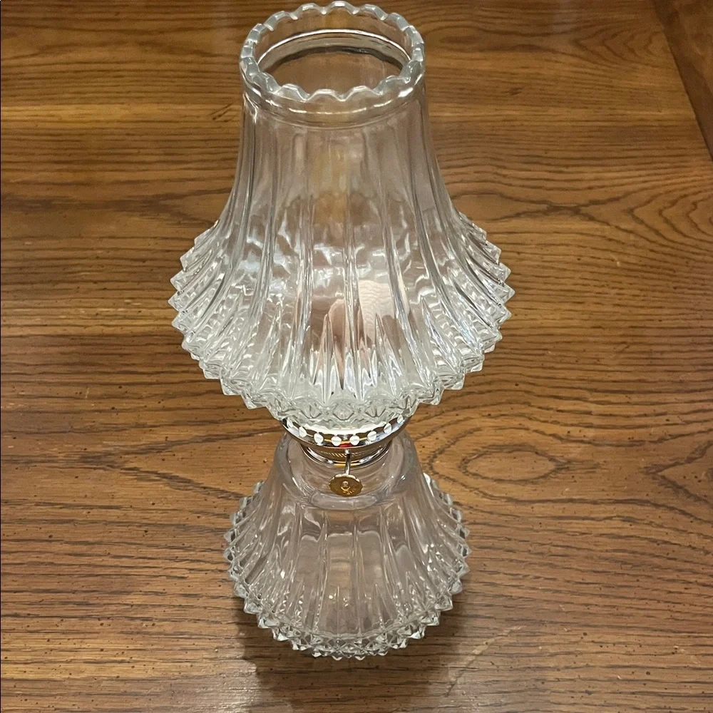 Vintage Crystal Diamond Point‎ Oil Lamp